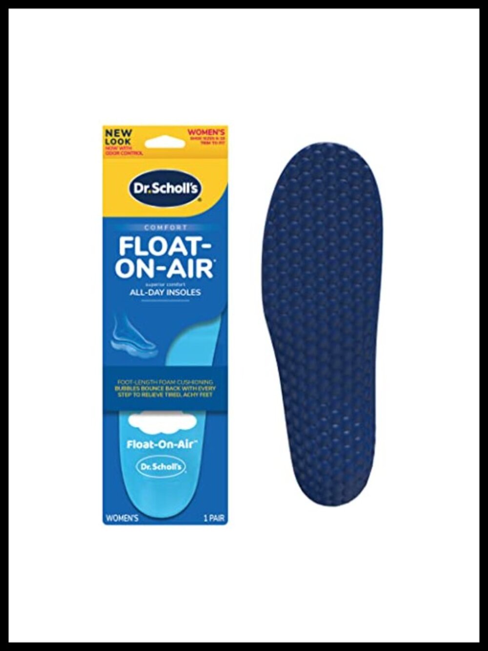 Arch Support Shoe Insoles for Women, Trim to Fit, Cushioned Foam Inserts for
